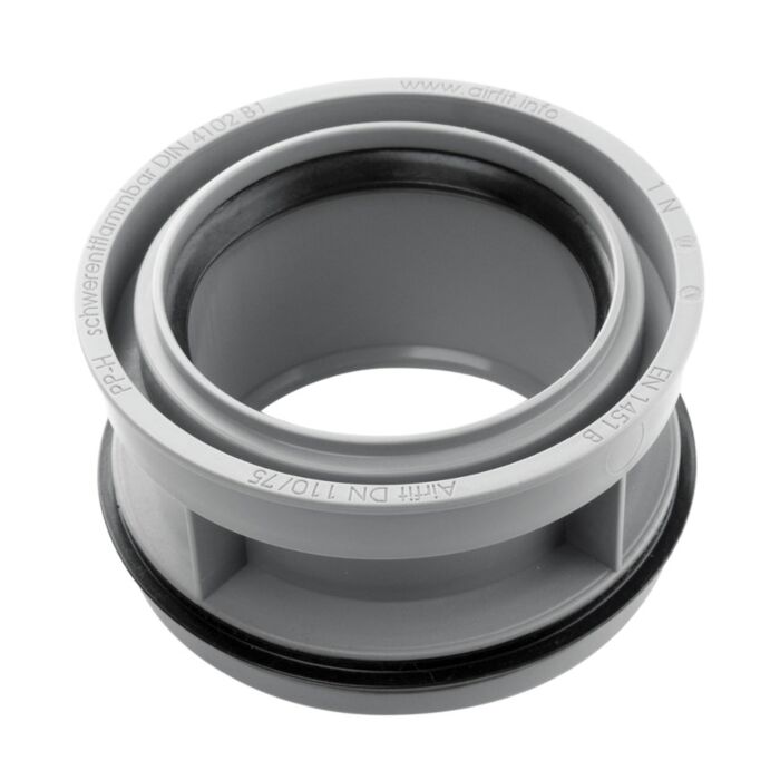 PP inzetverloopring in buis 160 mm x 125 mm