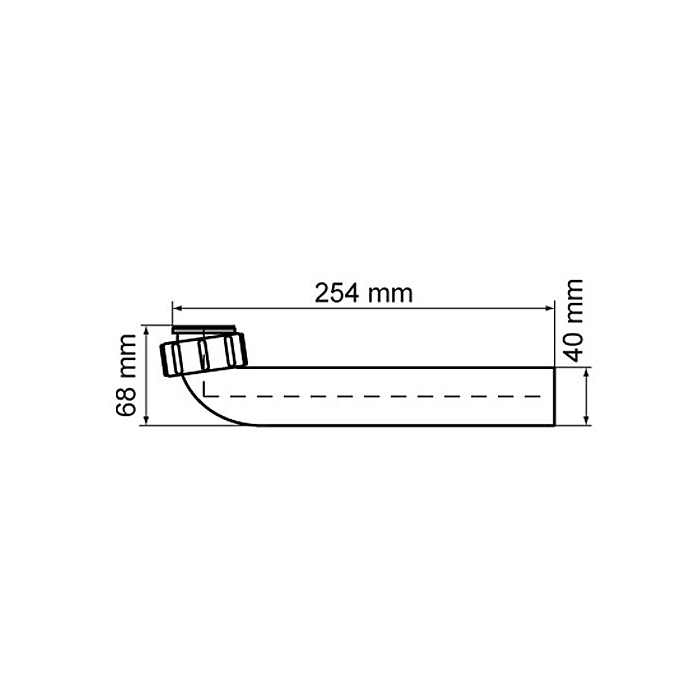 McAlpine bocht ruimtebesparend pp wit 1½" x 40 mm