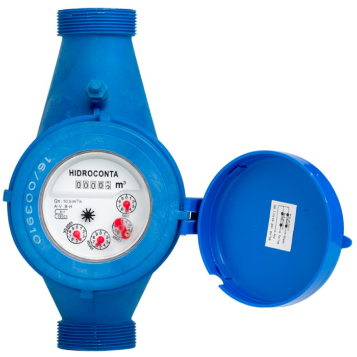 Hidroconta Hidrojet plastic watermeter 1" buitendraad