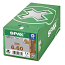 Spax tellerkopschroeven T30 verzinkt 6 x 60 mm voldraad 200 stuks thumbnail