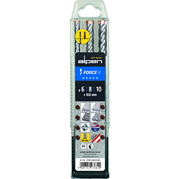 Alpen betonborenset SDS-Plus Force X 3-delig