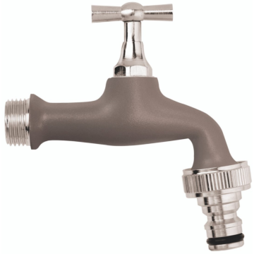 Colortap buitenkraan taupe