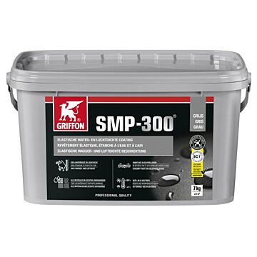 Griffon SMP 300 elastische water- en luchtdichte SMP coating - emmer 7 kg - grijs (7001077)