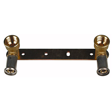 Henco dubbele muurplat vlak 16 mm x 1/2" en 16 x 1/2"mm HOH 153mm