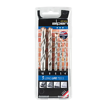 Alpen steenborenset Longlife 5-delig