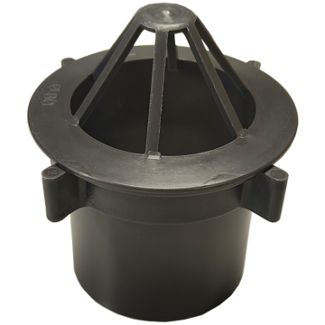 Gootuitloop met wartel voor bakgoot antraciet uitloop 80mm